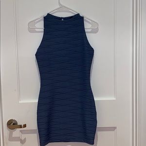 Windsor Blue Mockneck Bodycon